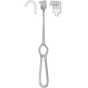 Hak Kocher 4-zębny tępy 220mm