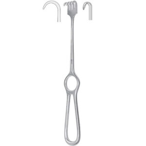 Hak Kocher 1-zębny półostry 220mm