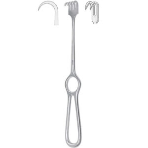 Retractor Kocher 2-prong sharp 220mm