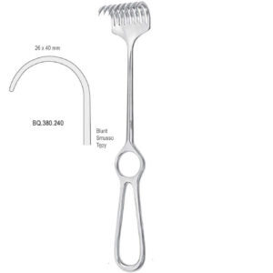 Retractor Koerte 8-Prong blunt 26x40mm, 240mm