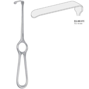 Retractor Kocher-Langenbeck 70x14mm, 215mm