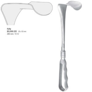 Retractor Kelly 65x50mm, 260mm