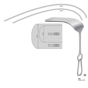 Retractor Kelly 160x38mm, 270mm