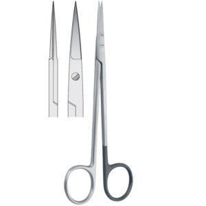 Scissors Kelly straight. 160mm one blade serrated