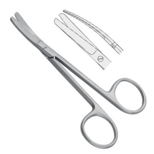 Scissors Wagner blunt/blunt curved 120mm