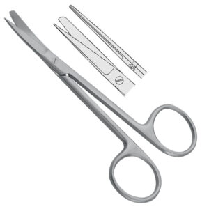 Scissors Wagner bl/sh straight 120mm