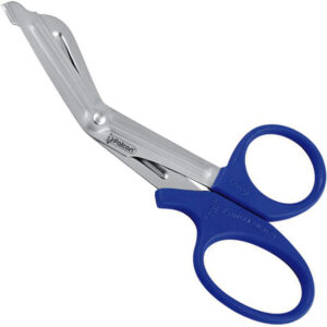 Scissors Universal metal lip with blue plastic handle 180mm