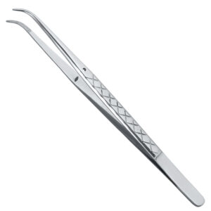 Tweezers College serrated fig. 8 150mm