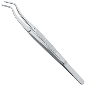 Tweezers Meriam-318 serrated contra angled fig. 1