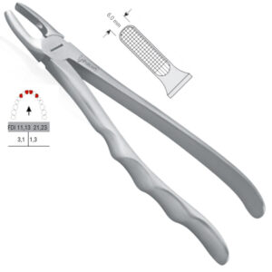 Extracting forceps with anatomical handle fig. 1