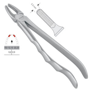 Extracting forceps with anatomical handle fig. 2