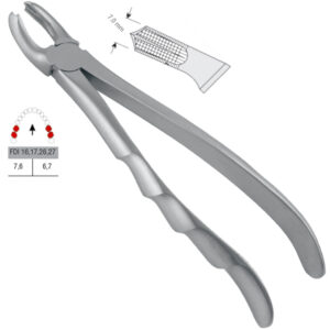 Extracting forceps with anatomical handle fig. 18A