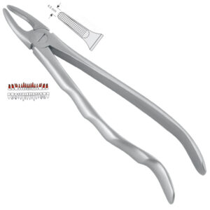 Extracting forceps with anatomical handle fig. 29