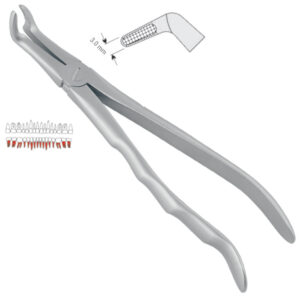 Extracting forceps with anatomical handle fig. 45
