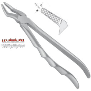 Extracting forceps with anatomical handle fig. 51