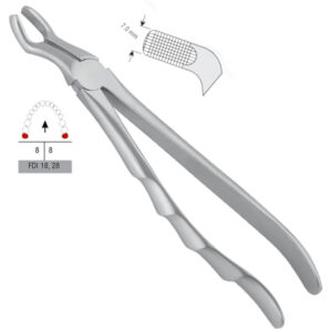 Extracting forceps with anatomical handle fig. 67