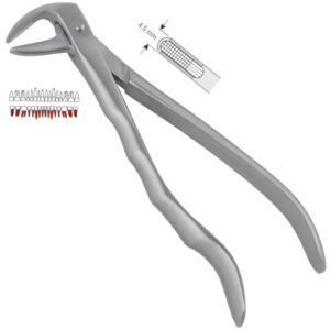 Extracting forceps with anatomical handle fig. 74