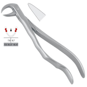 Extracting forceps with anatomical handle fig. 86A