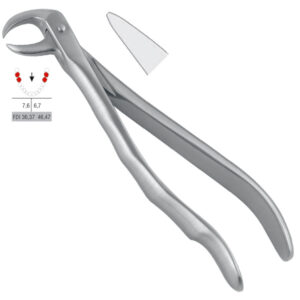 Extracting forceps with anatomical handle fig. 86C