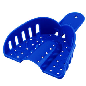 Singly Disposable impression trays dark blue upper L fig. 1 (Pack of 25 pieces)