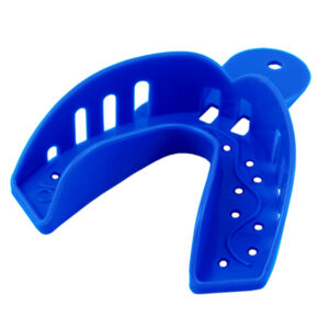 Singly Disposable impression trays dark blue lower L fig. 2 (Pack of 25 pieces)