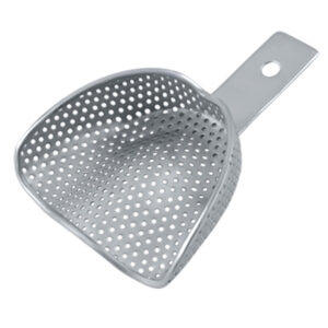 Impression tray anterior depressed perforated upper