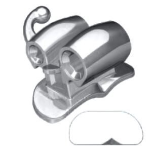 Deluxe Buccal tube triple convertible, bondable .018" upper left Headgear tube .045"