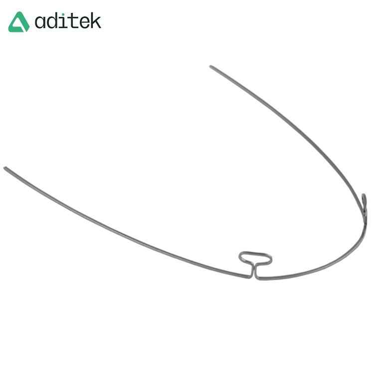 Łuki SS Full-Form retrakcyjne z pętlami T podwójne prostokąt, dół 30mm, .017" x .025" (10 szt.)