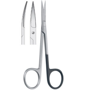 Scissors Falcon cur. 120mm, one blade serrated