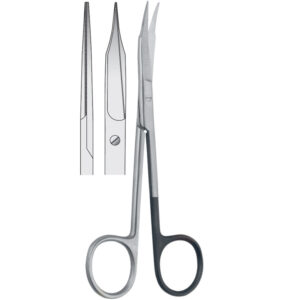 Scissors Goldman-Fox straight. 130mm, one blade serrated