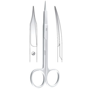 Scissors Goldman-Fox curved 130mm