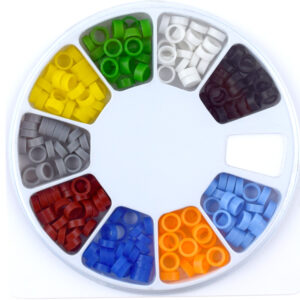 Color code ring silicone regular assorted (Pack of 225 pieces)