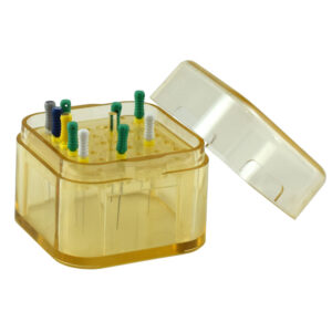 Transparant plastic endodontic file box, mini for 30 files