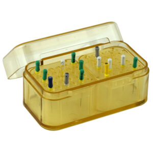 Transparant plastic endodontic file box, midi for 60 files