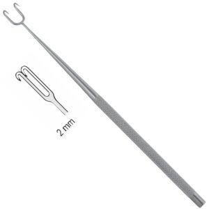 Hook Joseph 2-prongs sharp 2mm, 160mm