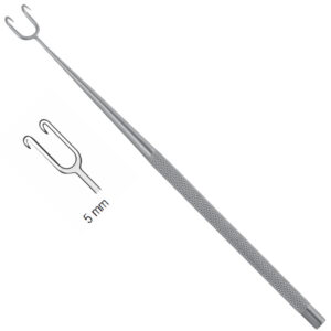 Hook Joseph 2-prongs sharp 5mm, 160mm