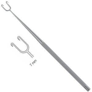 Hook Joseph 2-prongs sharp 7mm, 160mm