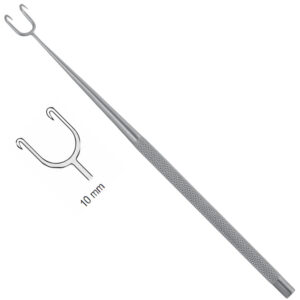 Hook Joseph 2-prongs sharp 10mm,160mm