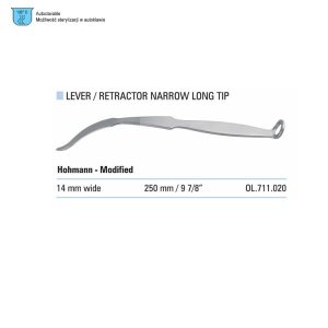 Lever / Retractor Hohmann-Modified narrow long tip 14x250mm