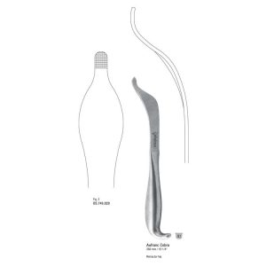 Podważka kostna Aufranc Cobra (okrągły radełkowany koniec) 32mm/260mm fig.2