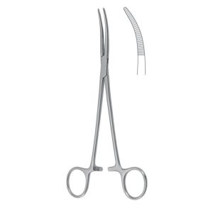 Kleszczyki naczyniowe Birkett zagięte 185mm