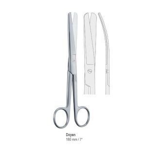 Nożyczki Doyen brzuszne zagięte 200mm