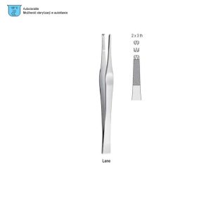 Penseta chirurgiczna Lane 2x3 ząbki 130mm