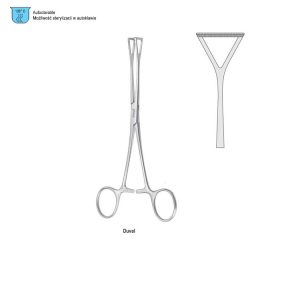 Kleszcze Duval do tkanek, trójkątne 'dzioby' 230mm