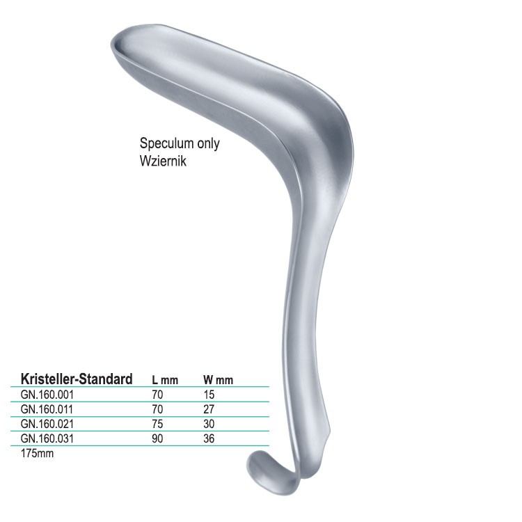 Wziernik pochwowy Kristeller-Standard 75x30mm 175mm fig.2
