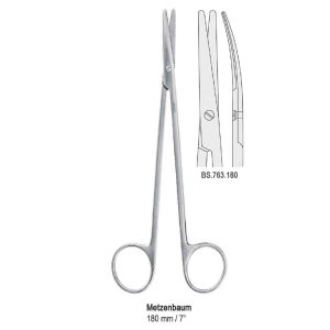 Nożyczki Metzenbaum preparacyjne zagięte 180mm