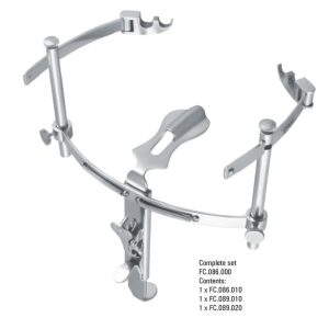 Mouth gag Dingman-Millard set with 3 blades