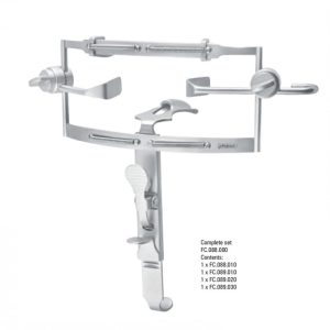 Mouth gag Dingman-Standard set with 3 blades