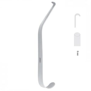 Retractor channel Obwegeser model-2 8mm, 160mm