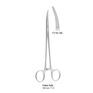 Kleszczyki naczyniowe Fraser-Kelly zagięte 185mm
